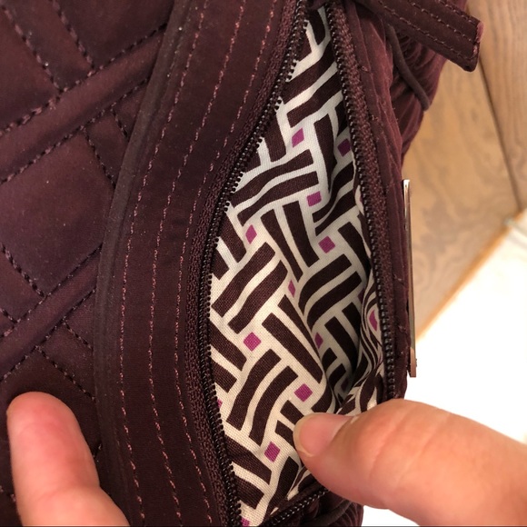 Purple Quilted Vera Bradley Crossbody Bag - Picture 8 of 9